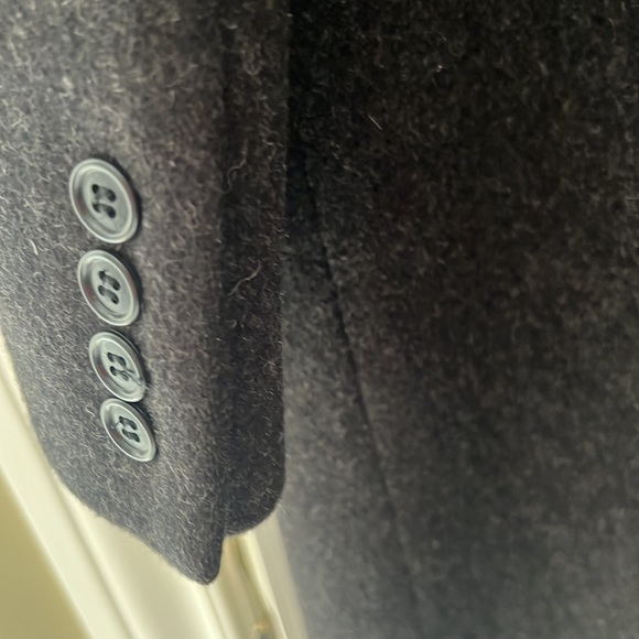 Calvin Klein long wool coat with faux beaver collar - Picture 5 of 10